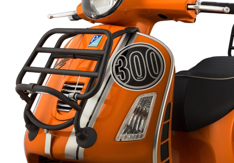 Gepäckträger vorne für Vespa GTS/​GTS Super/​GTV/​GT 60/​GT/​GT L 125-300ccm, klappbar, schwarz matt