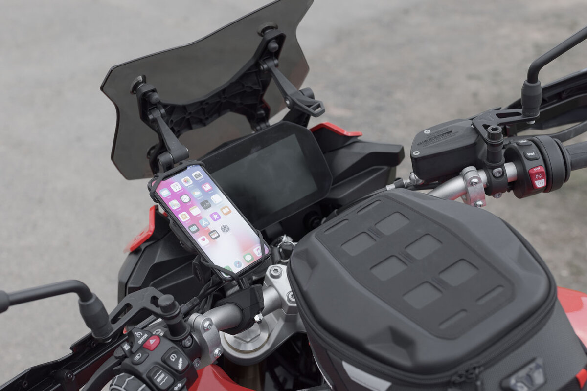 SW-Motech Navi-Halterung Kit T-Lock mit Smartphone Halter für Ducati Multistrada 1200 /S /Enduro