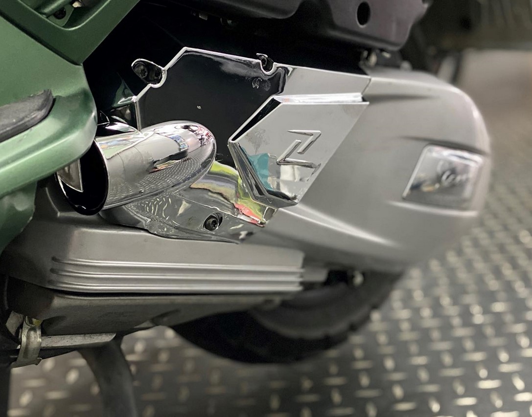 Abdeckung  Lufteinlass, Variodeckel für Vespa Primavera/​Sprint/​GTS/​GTS Super, chrom