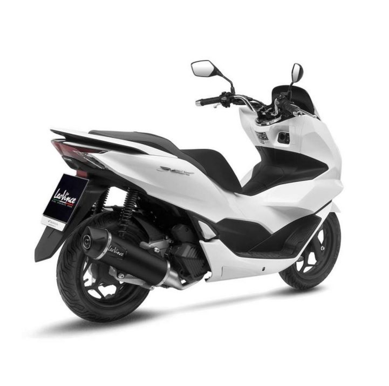 LeoVince Komplettanlage SBK Nero für Honda PCX 125, Edelstahl schwarz, slip on, E-Gutachten