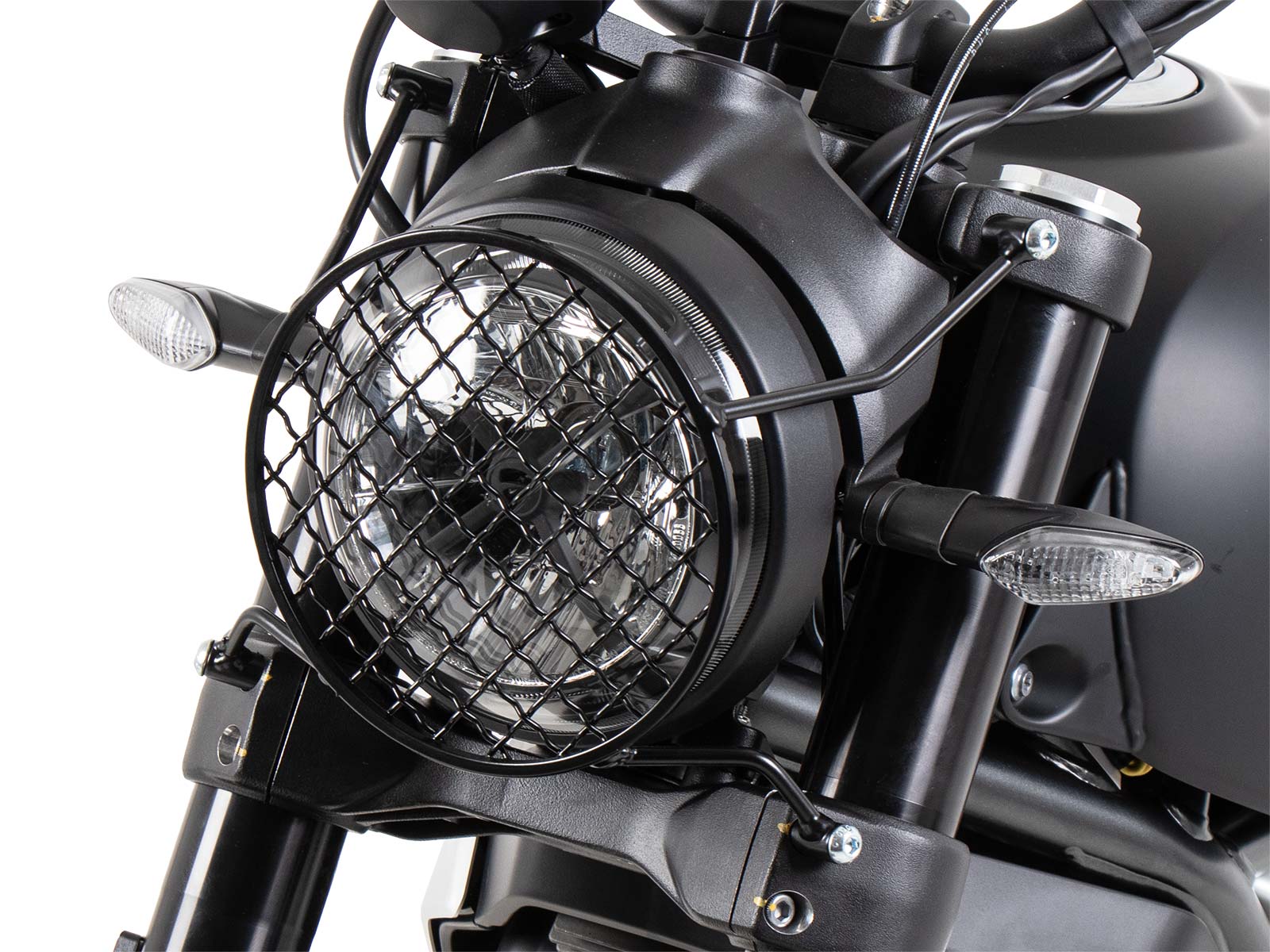 Lampenschutzgitter schwarz für Ducati Scrambler 1100 Dark Pro /Pro /Sport Pro (21-24)