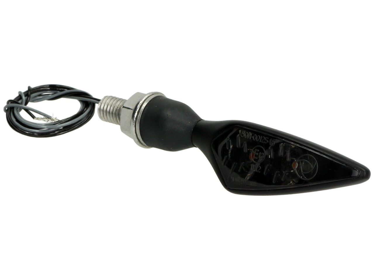 Kellermann Blinker, Rhombus Dark, Stahl, LED, VL/HR, 12 V, schwarz seidenmatt, M8x20, E-geprüft