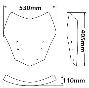 Niedrige Windschutzscheibe Sport leicht getönt für BMW K 1600 GT /GTL