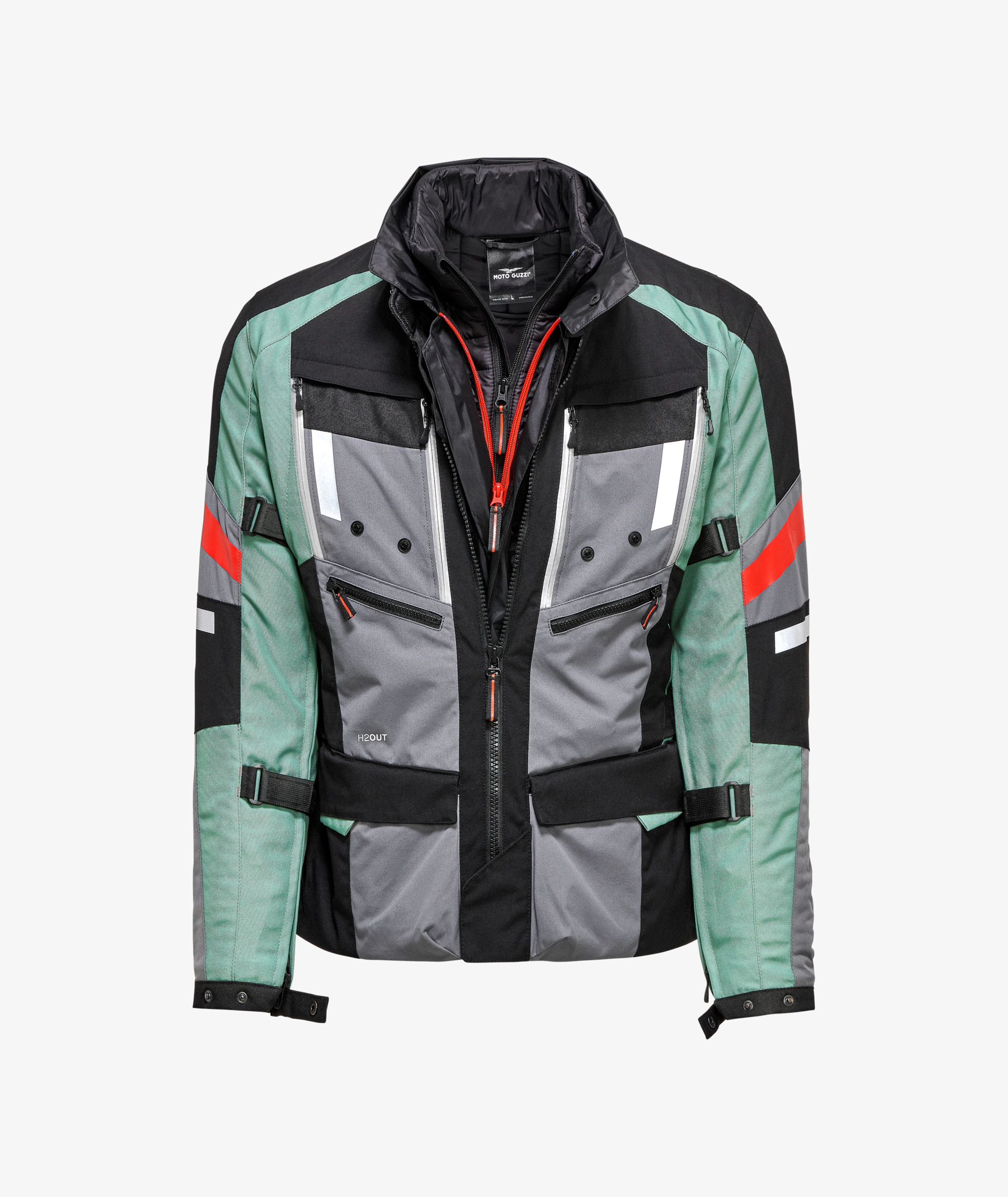 Moto Guzzi Jacke „Adventure Touring“ grün inkl. Protektoren