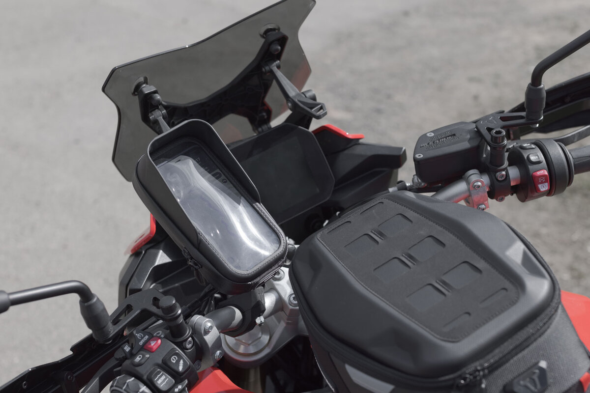 SW-Motech Navi-Halterung Kit T-Lock mit Phone Case für Ducati Multistrada 1200 /S /Enduro