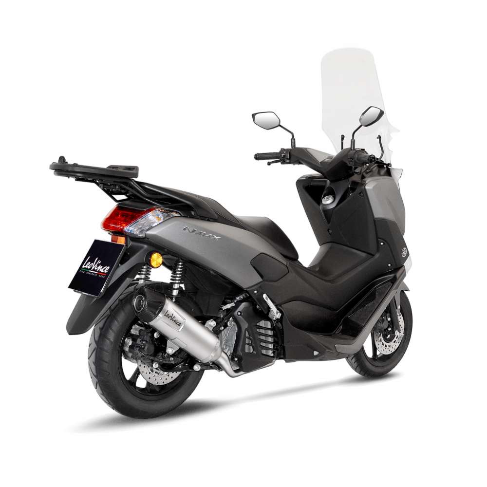 LeoVince Komplettanlage LV One Evo für Yamaha GPD 125 N-Max, Edelstahl silber, Euro4, ABE