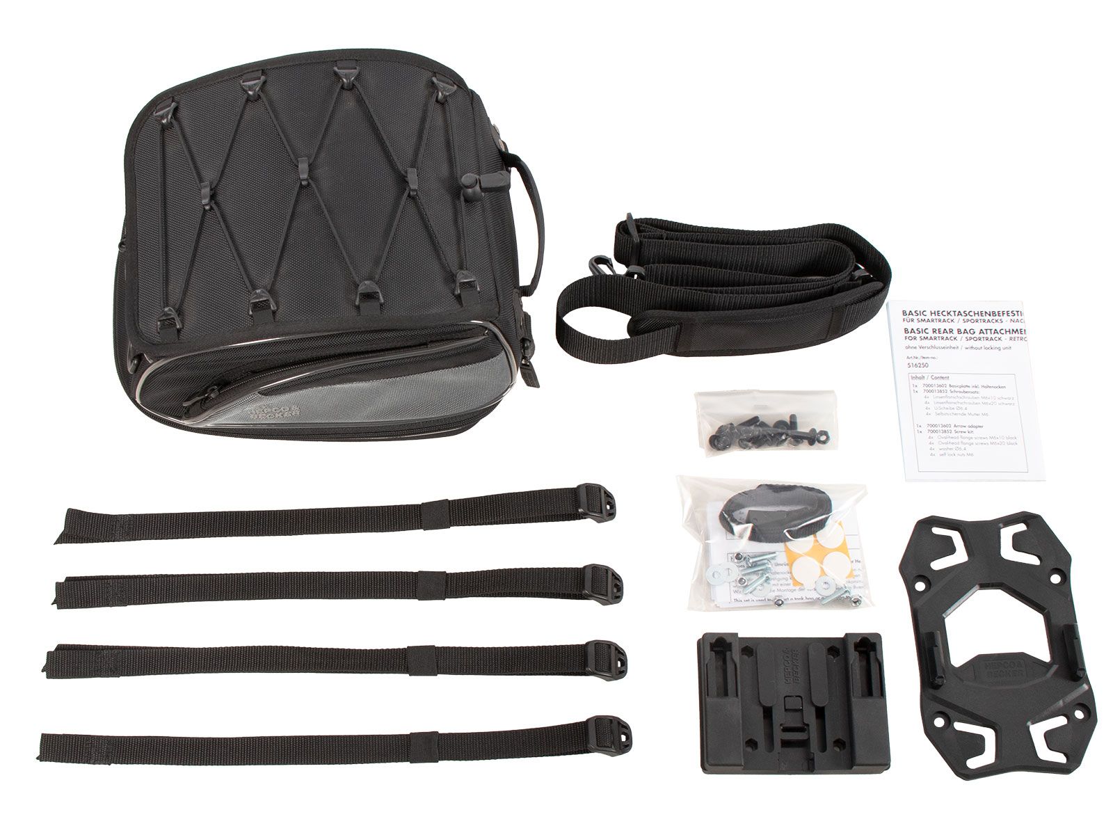 Hecktasche Street Basic schwarz für Sportracks und Smartraks Hepco & Becker