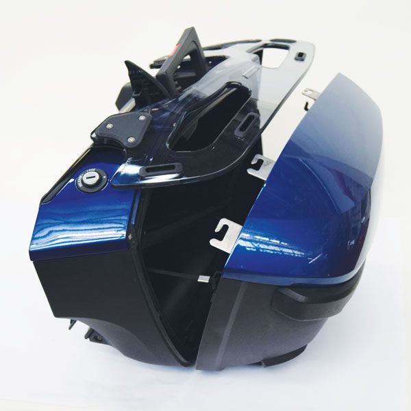 Gepäckträger für Seiten-Koffer BMW K 1600 GT/GTL, R 1250 RT, R 1200 RT, PMMA, leicht getönt