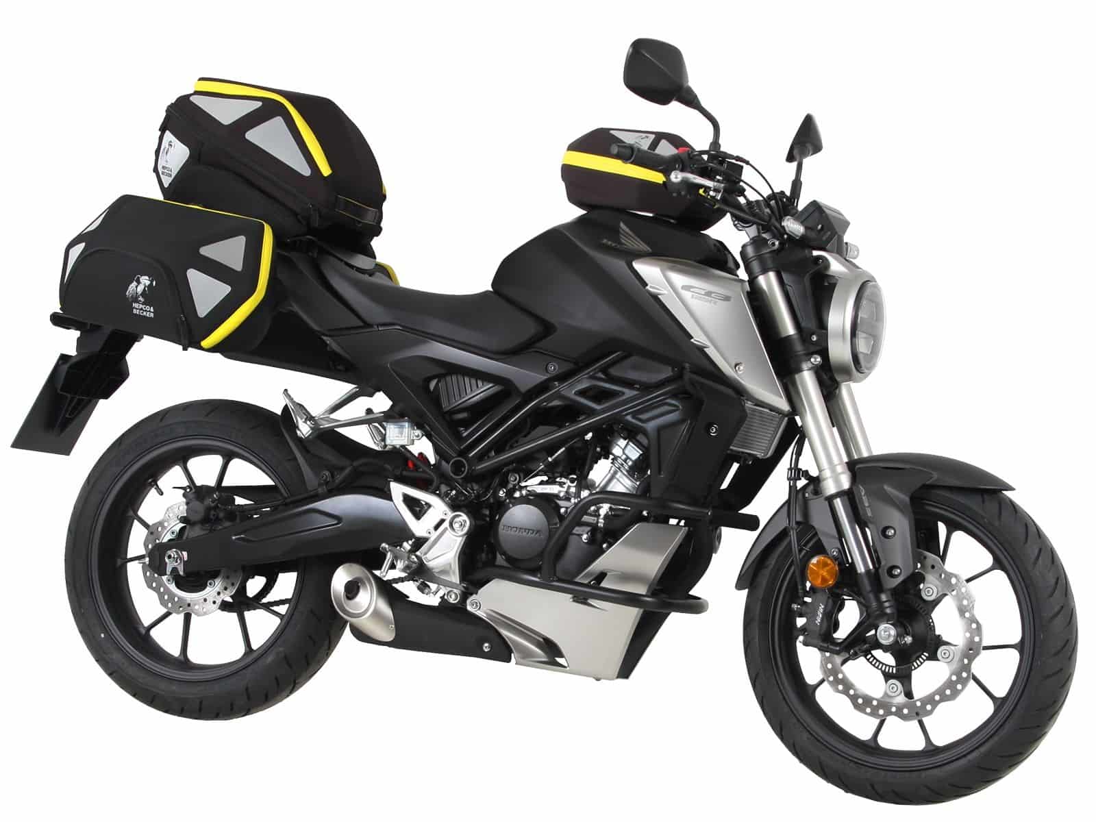 C-Bow Seitenträger schwarz für Honda CB 125 R (18-24) Hepco & Becker