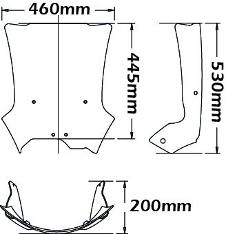 Hohe Windschutzscheibe ADV Typ für BMW F 800 GS (12-18), rauchgrau