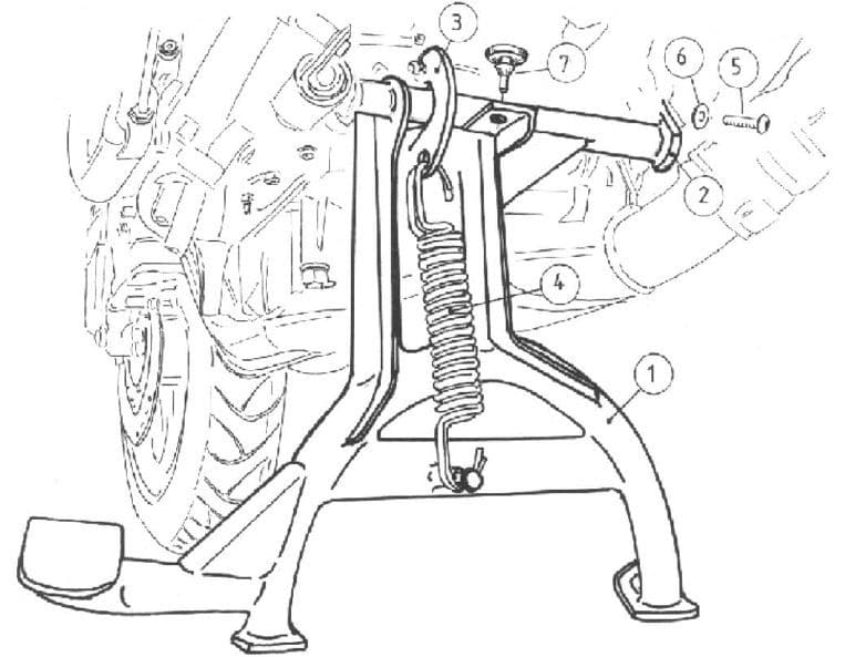 Hauptständer schwarz für Honda CBF 600 (04-07) Hepco & Becker