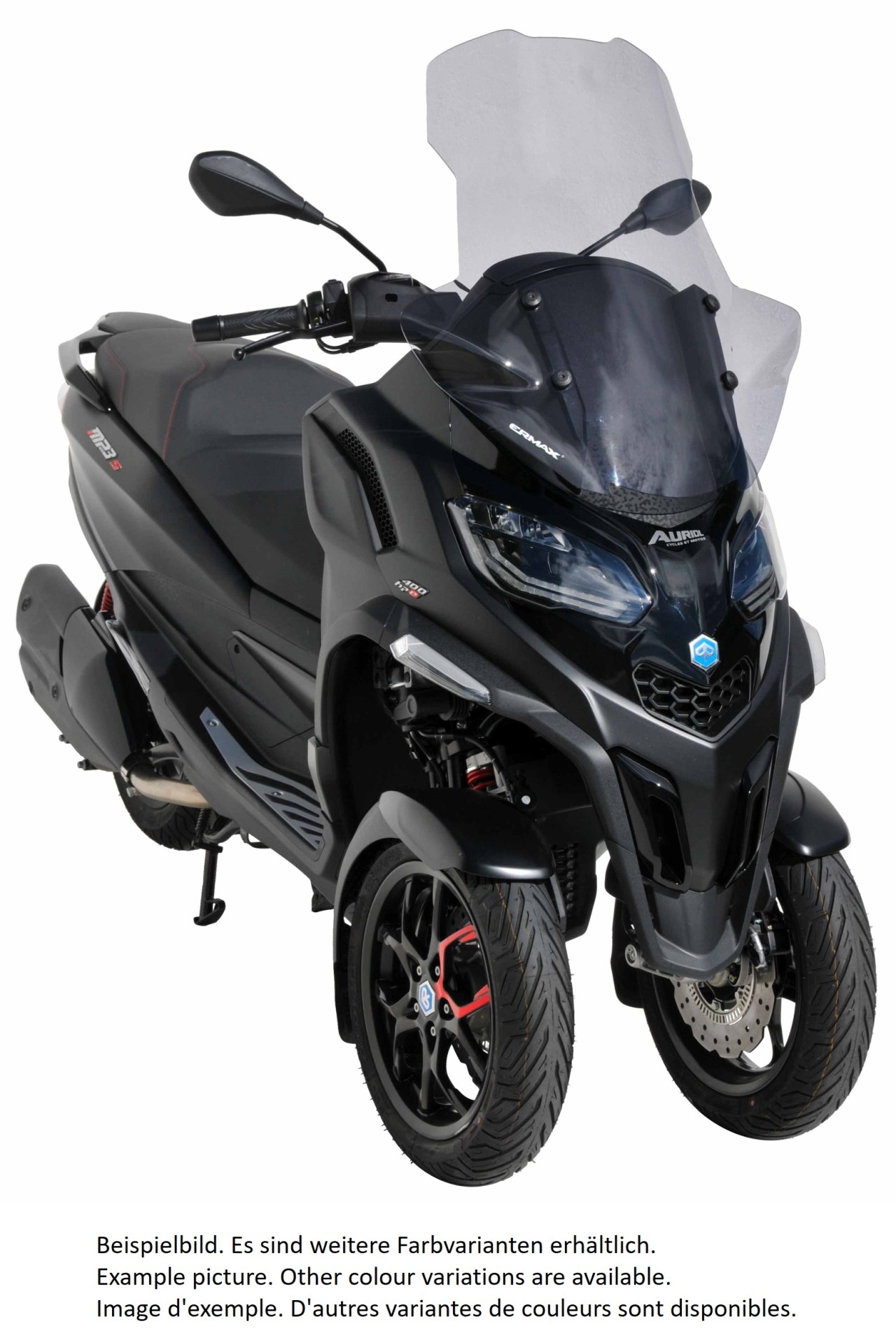 Windschild ERMAX mit Handschutz für Piaggio MP3 400 HPE (-22), getönt