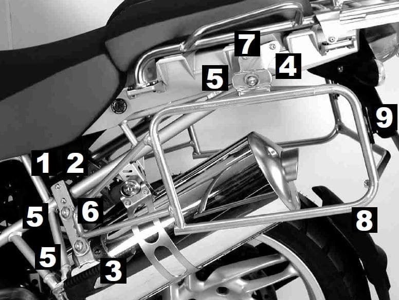 Seitenkofferträger Lock-it schwarz für BMW R 1200 GS Adventure (06-13) Hepco & Becker