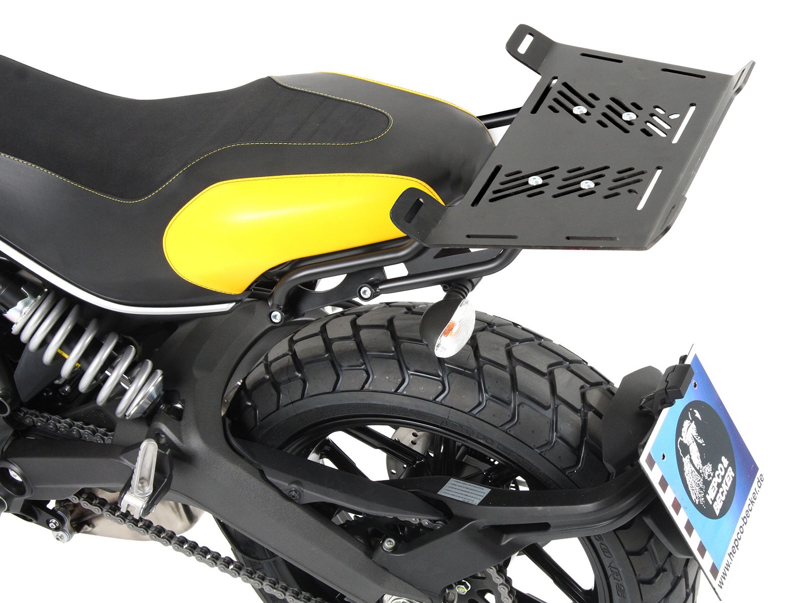 Gepäckbrückenverbreiterung schwarz für Ducati Scrambler 800 (15-18) Hepco & Becker