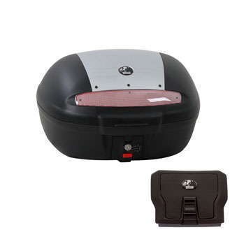 Journey Topcase 50 silber inkl. Universaltopcasepalette für Fremdträger Hepco & Becker