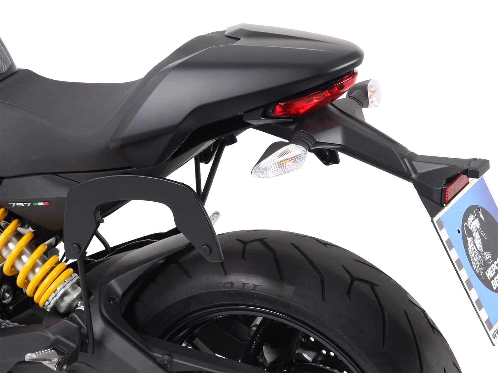 C-Bow Seitenträger schwarz für Ducati Monster 797 (17-20) Hepco & Becker