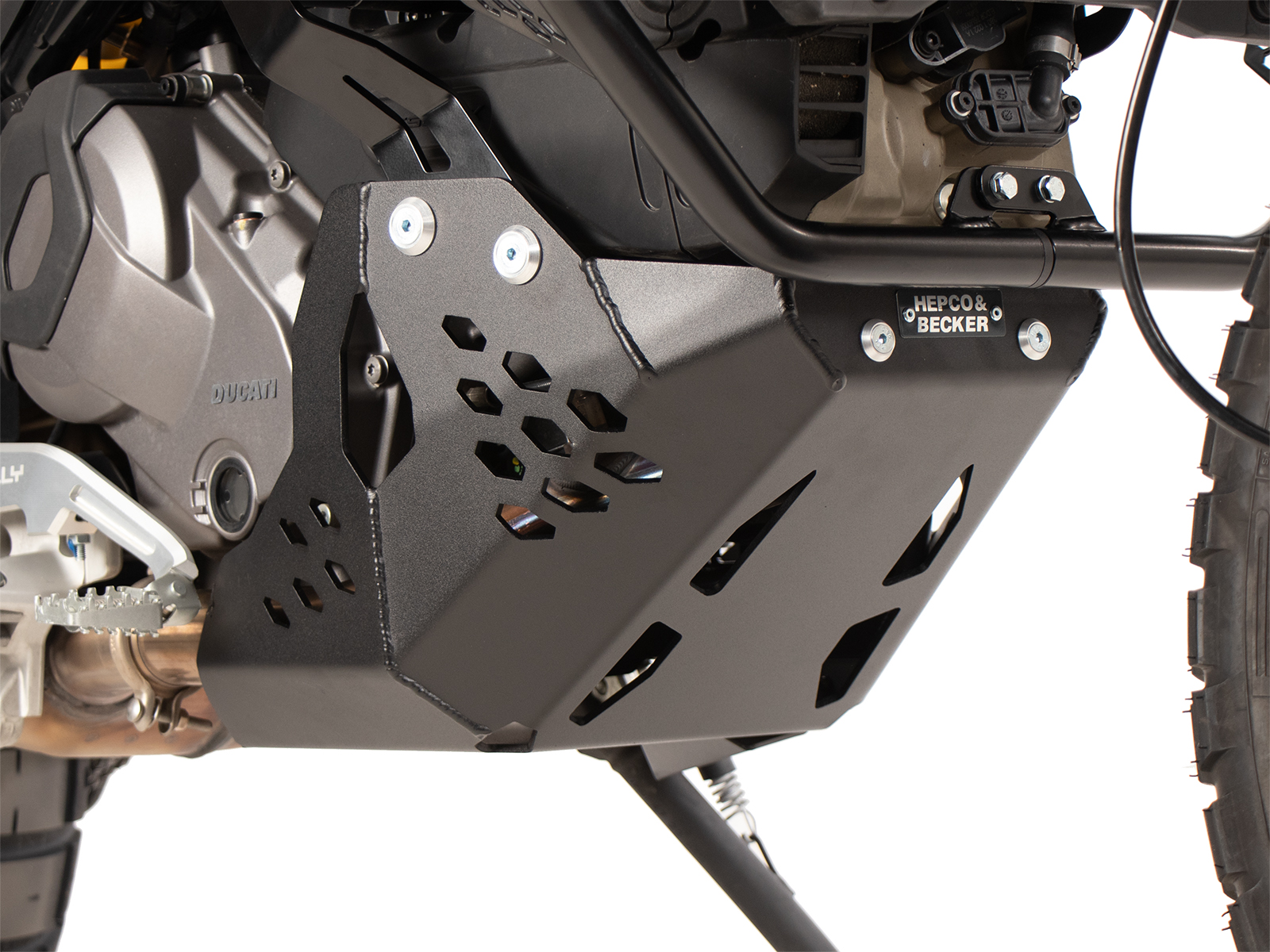 Motorschutzplatte schwarz für Ducati Desert X Rally (24-) Hepco & Becker