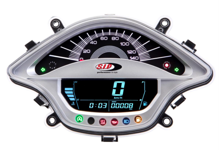 Drehzahlmesser/Tacho für Vespa Primavera/​Sprint 50-150ccm 2T/​4T AC, silber