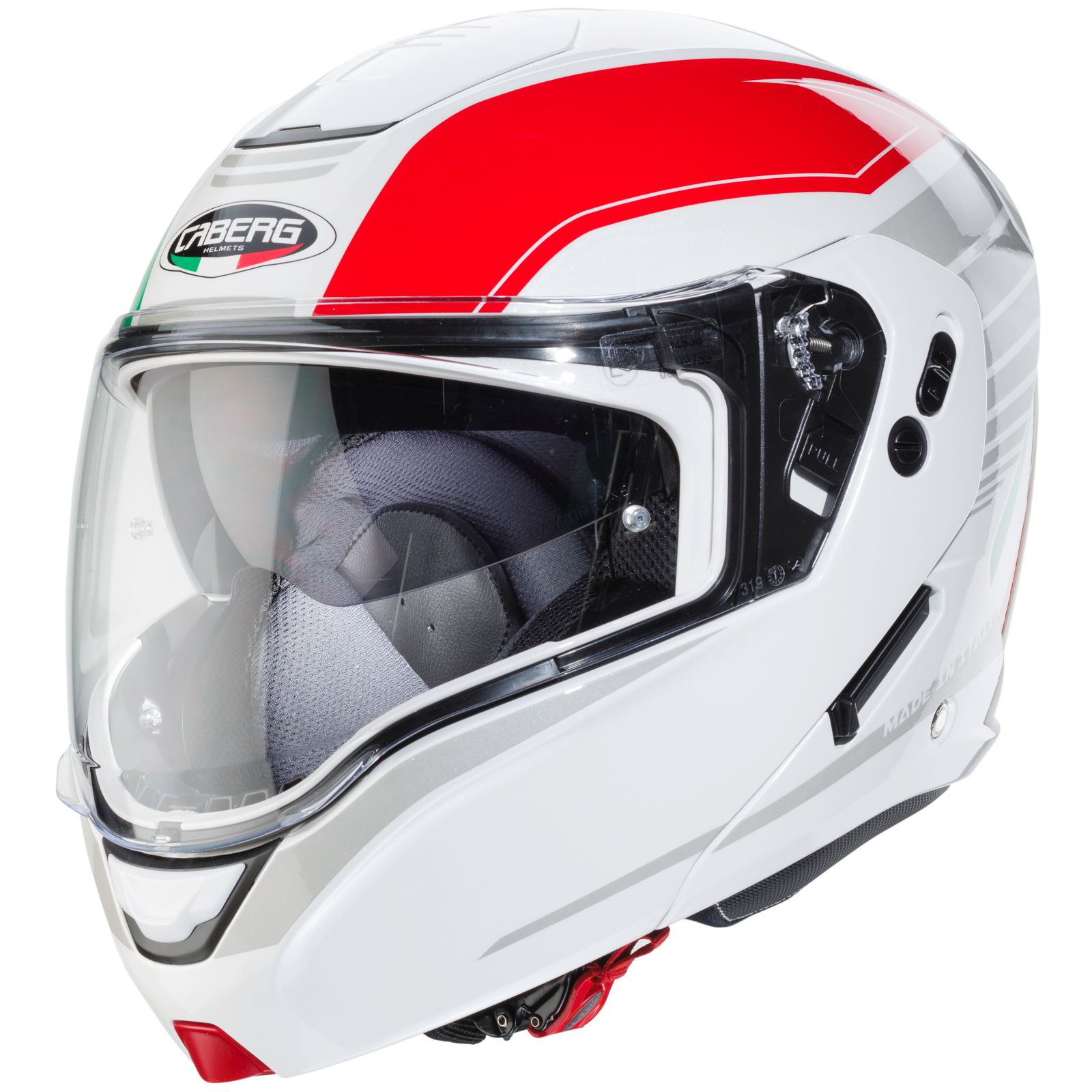 Caberg Helm Horus Tribute, weiß/rot-grün