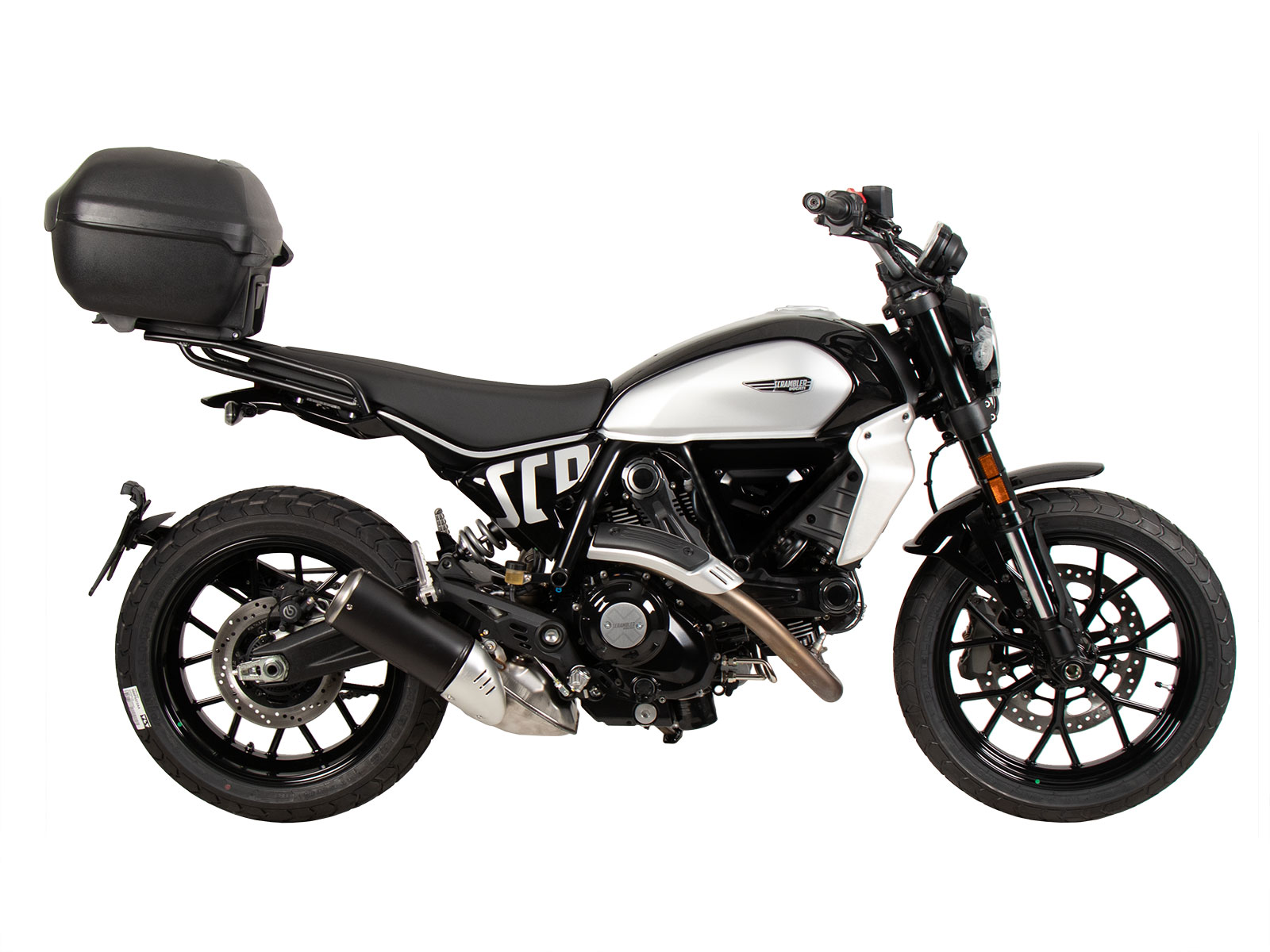 Alurack Topcaseträger schwarz für Ducati Scrambler 800 Icon (23-) Hepco & Becker