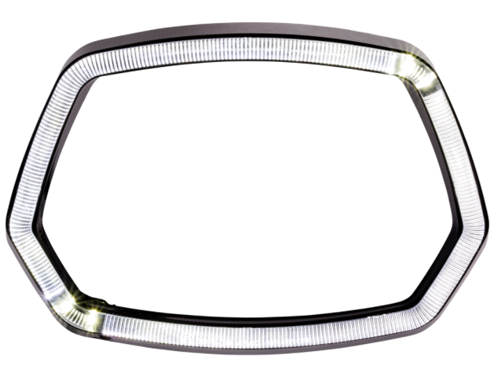 Lampenring schwarz glänzend LED Leuchtring für Vespa Sprint 50ccm 2T/​4T ('13-'18)