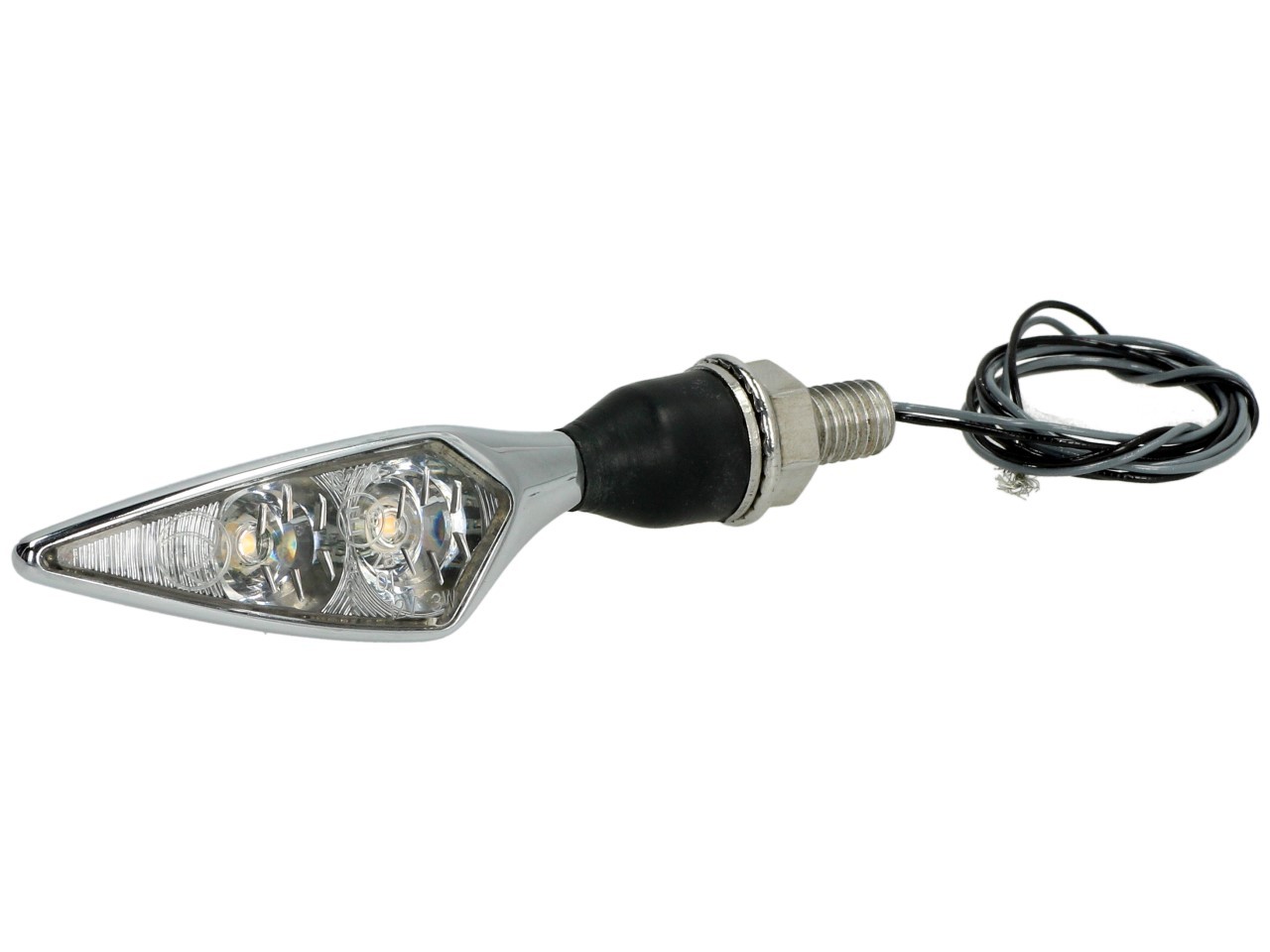 Kellermann Blinker, Rhombus Extreme, Stahl, LED, VR/HL, 12 V, chrom glänzend, M8x20, E-geprüft