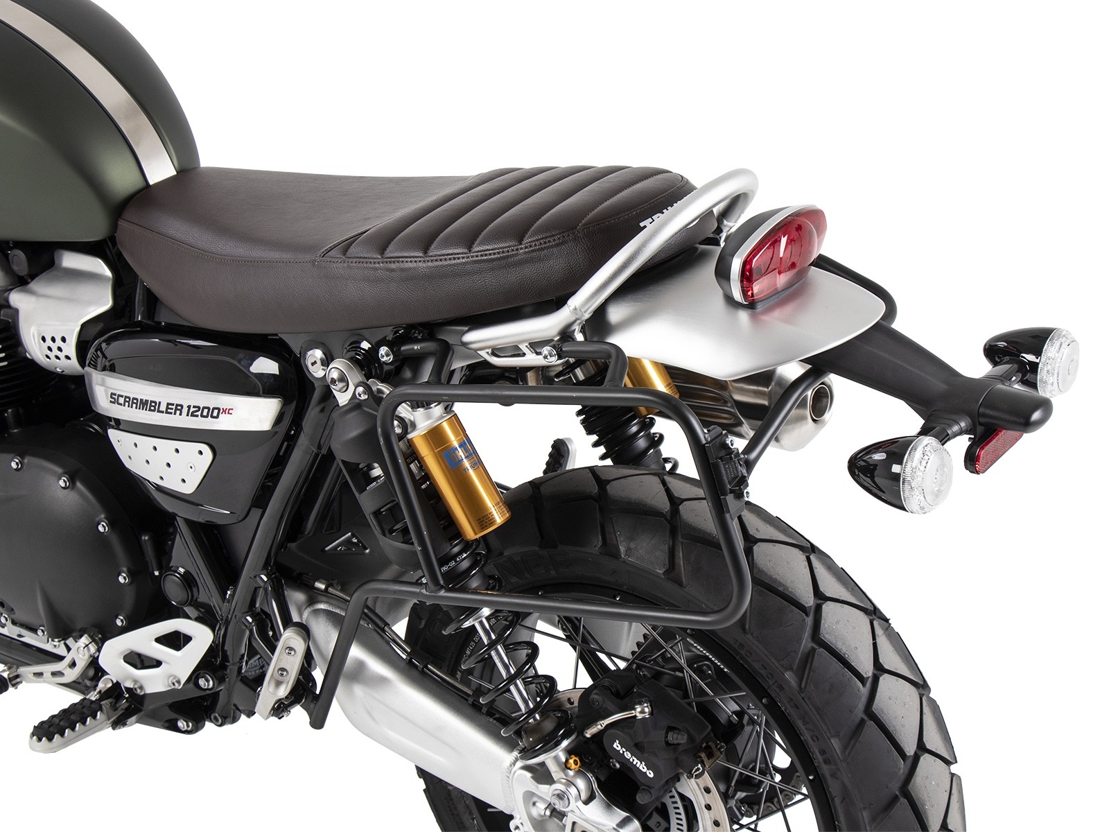 Seitenkofferträger festverschraubt einseitig links schwarz für Triumph Scrambler 1200 XE (2019-)