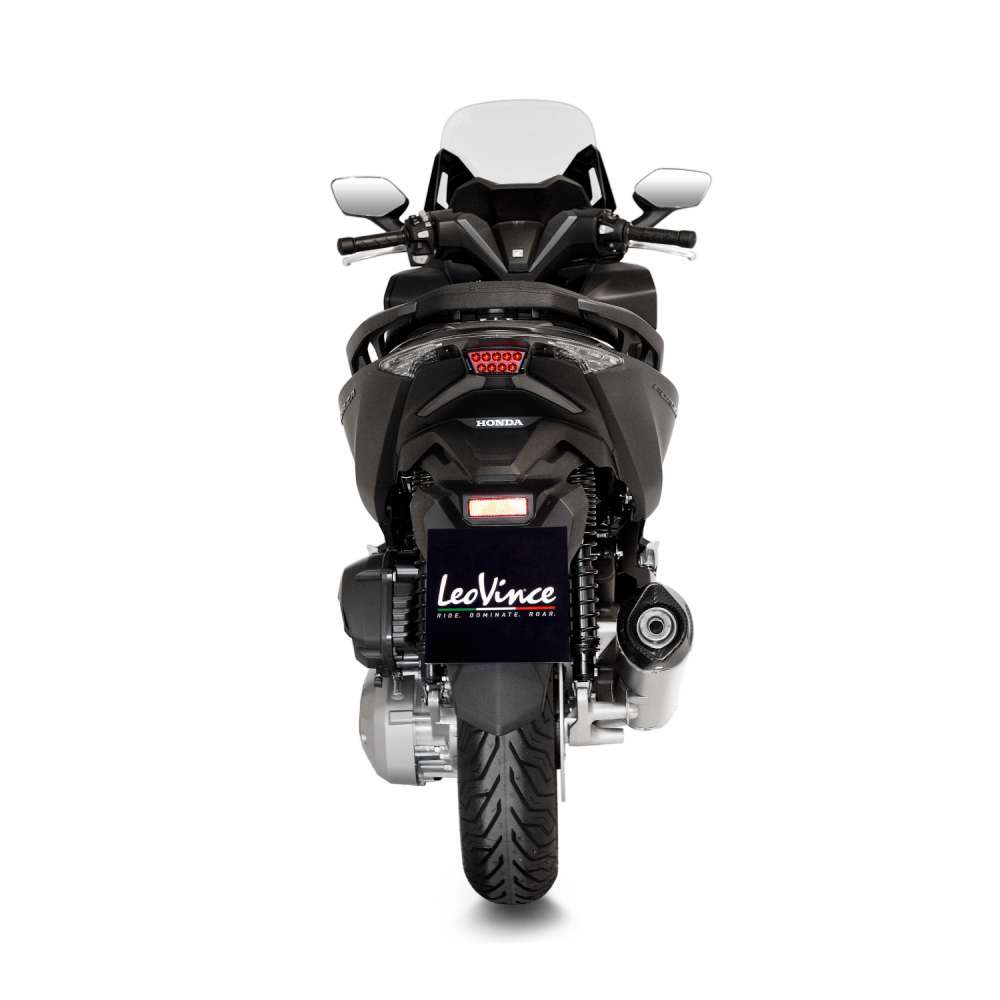 LeoVince Komplettanlage LV One Evo für Honda Forza 125, Edelstahl silber, ABE, Euro5