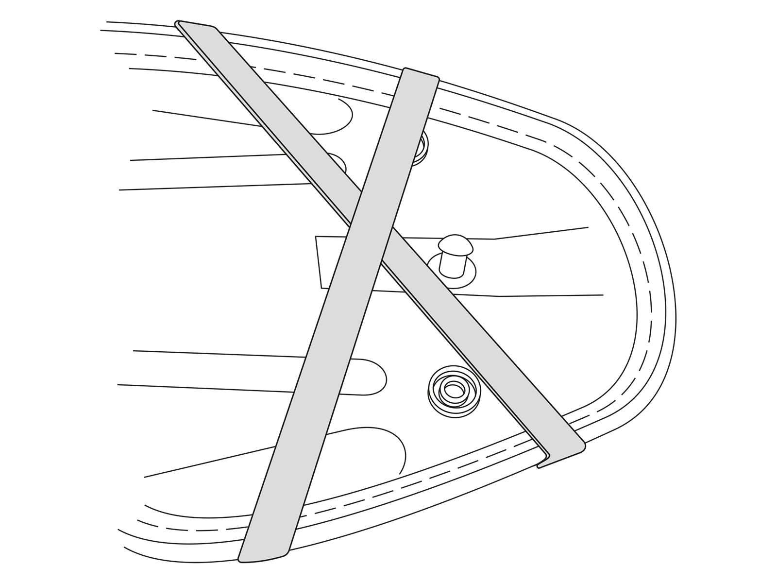 Seatpad Basic Set inkl. Gegenhalter (Verschlusseinheit) Hepco & Becker