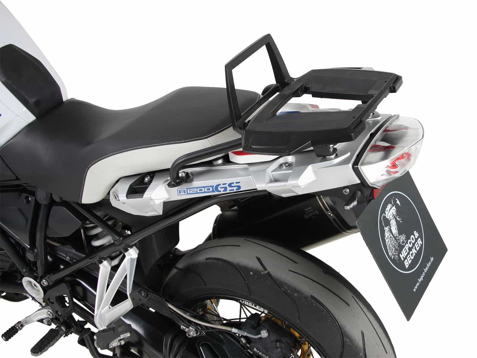 Alurack Topcase-Träger schwarz für BMW R 1250 GS mit kurzer HP Sitzbank (19-23) Hepco & Becker