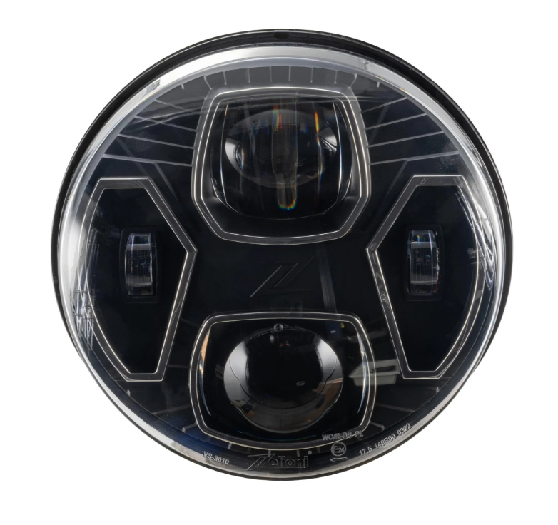 Scheinwerfer ZELIONI Black Edition LED für Vespa GTS/​GTS Super HPE 125-300 (19-22), schwarz/chrom