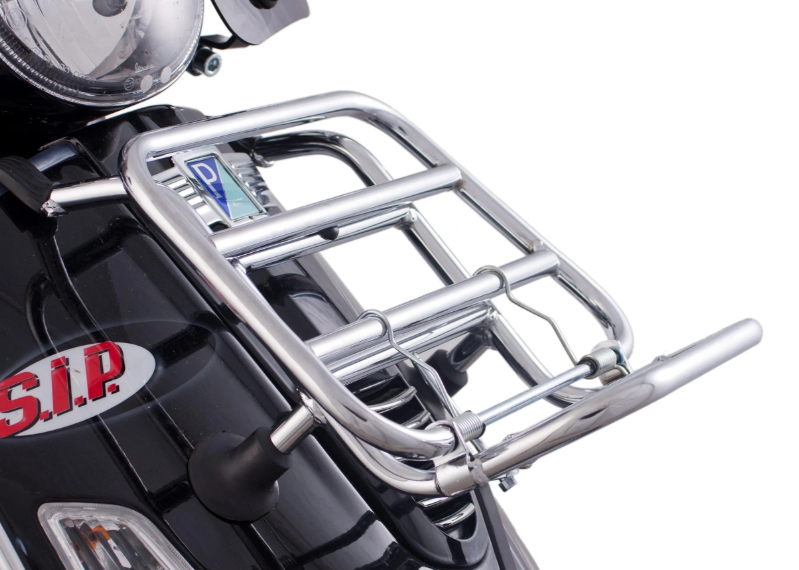 Kaskadenzierflügel für eckiges PIAGGIO Emblem, Mark I, für Vespa, Kunststoff, chrom