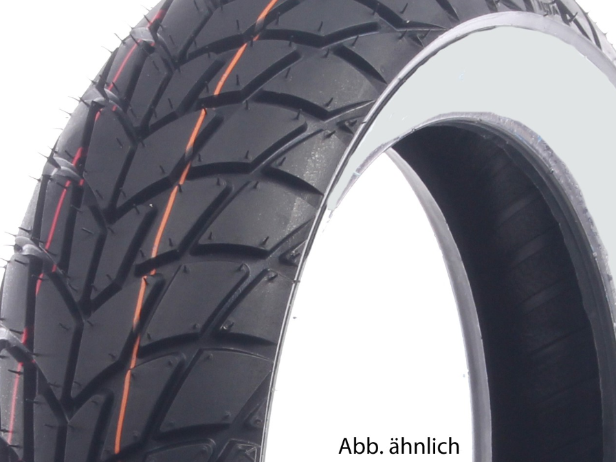 Mitas Reifen 120/70-11, 56L, TL, verstärkt, Weißwandreifen, MC20, hinten