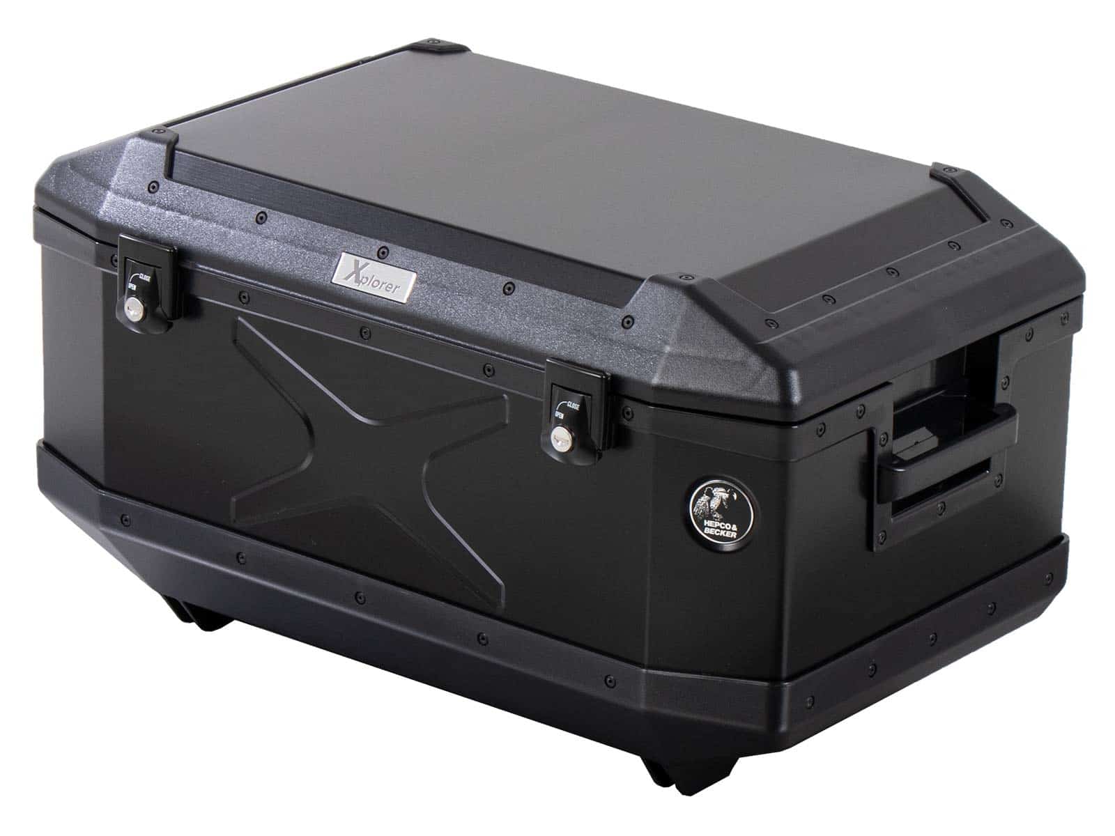 Alu-Topcase Xplorer 60 Liter Aluminium schwarz Hepco & Becker
