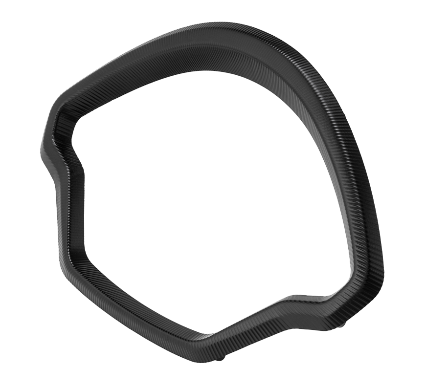 Zierring Tachometer für Vespa GTS/​GTS Super 125/​300ccm (`22-), Alu, schwarz eloxiert