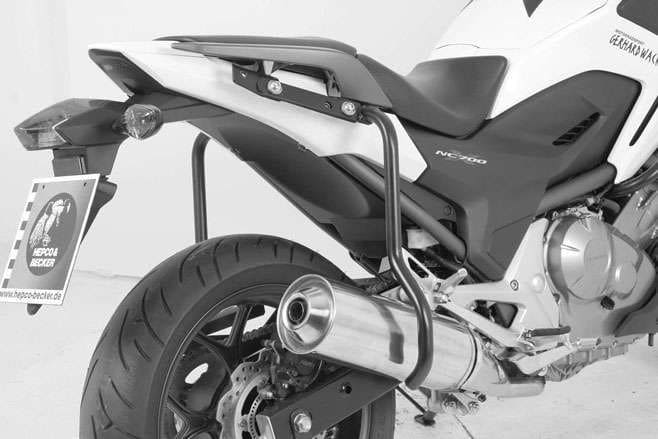 Heckschutzbügel schwarz für Honda NC 700 S (12-13) /750 S/DCT (14-20) Hepco & Becker