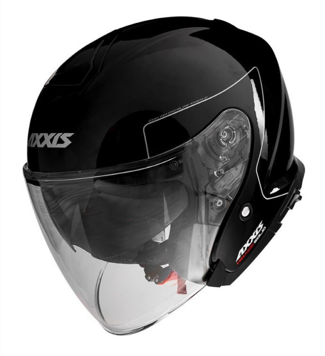 Axxis Jethelm, Mirage SV Solid, schwarz glänzend
