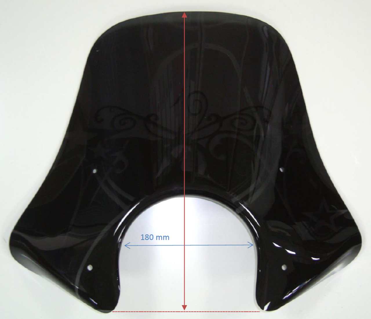 Windschild ERMAX Sport H 450 mm für Vespa GTS/​GTS Super/​GT L (-22), schwarz