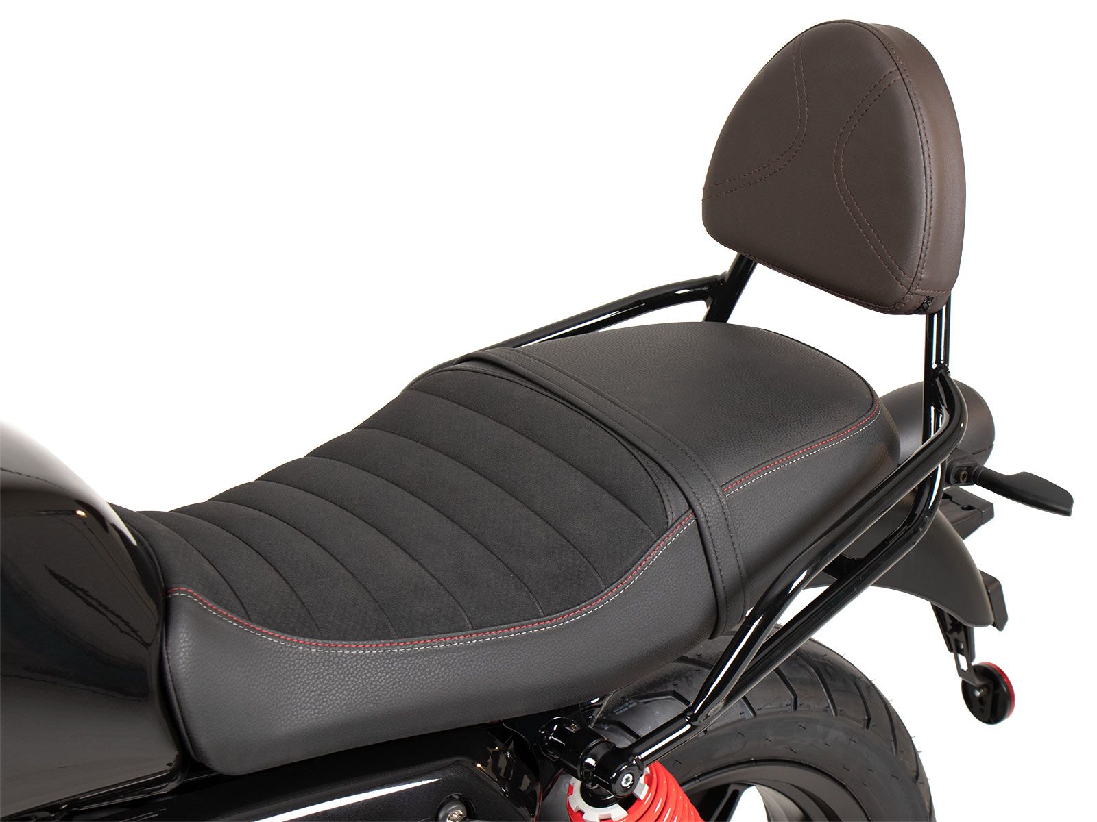 Sissybar schwarz/braun ohne Gepäckträger für Moto Guzzi V7 Stone Special Edition (22-)