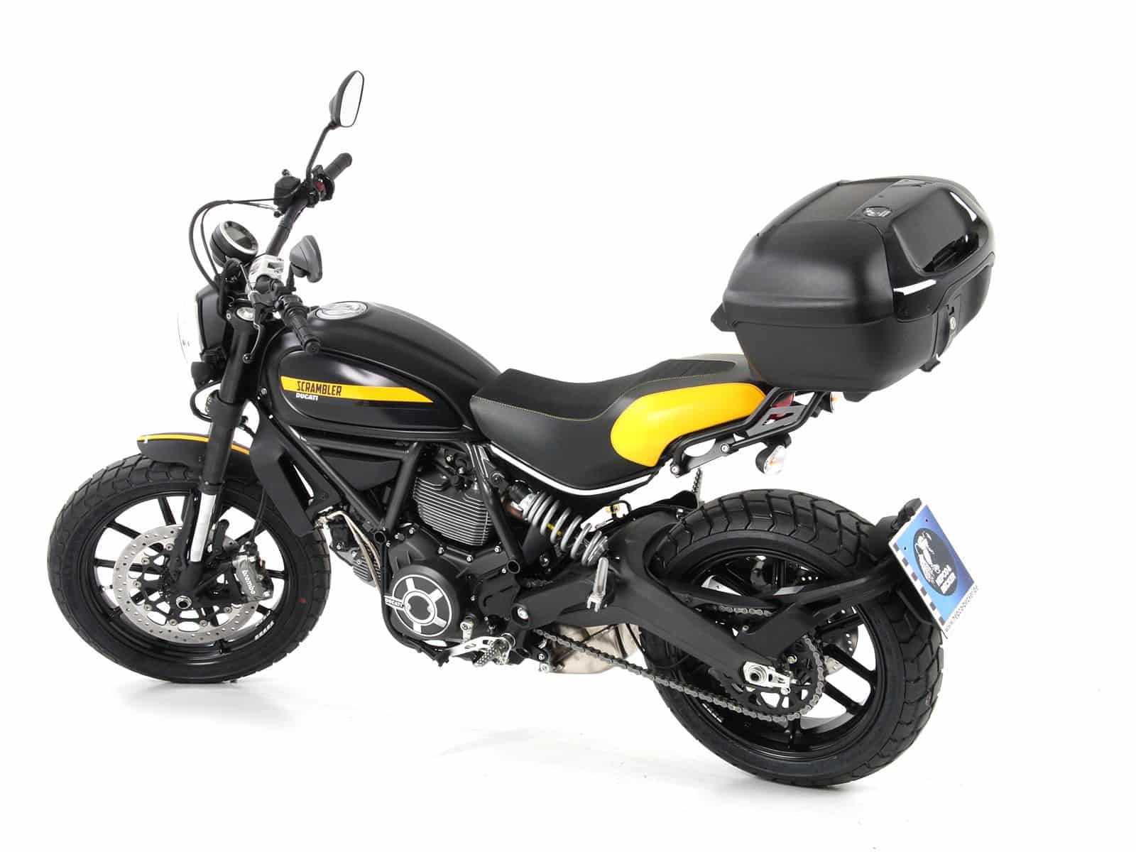 Alurack Topcaseträger schwarz für Ducati Scrambler 400 Sixty2 (16-20) Hepco & Becker