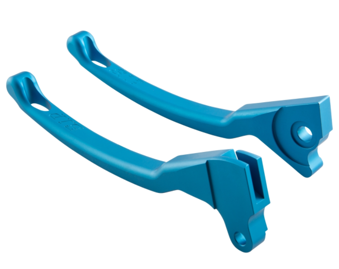 Sporthebel Set Bremse links/rechts für Vespa LX/​LXV/​S/​Primavera/​Sprint 50-150ccm, blau matt