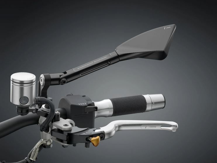 Spiegel RIZOMA "TOMOK" rechts für Vespa, schwarz eloxiert