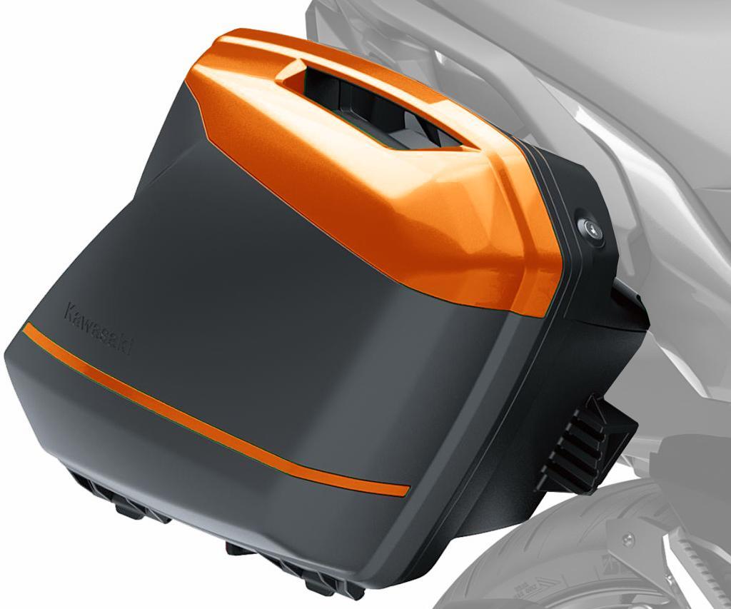 Kofferblenden Set für Seitenkoffer 28L Original Kawasaki - Weiß