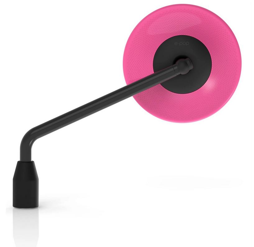 Spiegel RIZOMA E-POP links oder rechts für Vespa, schwarz/pink