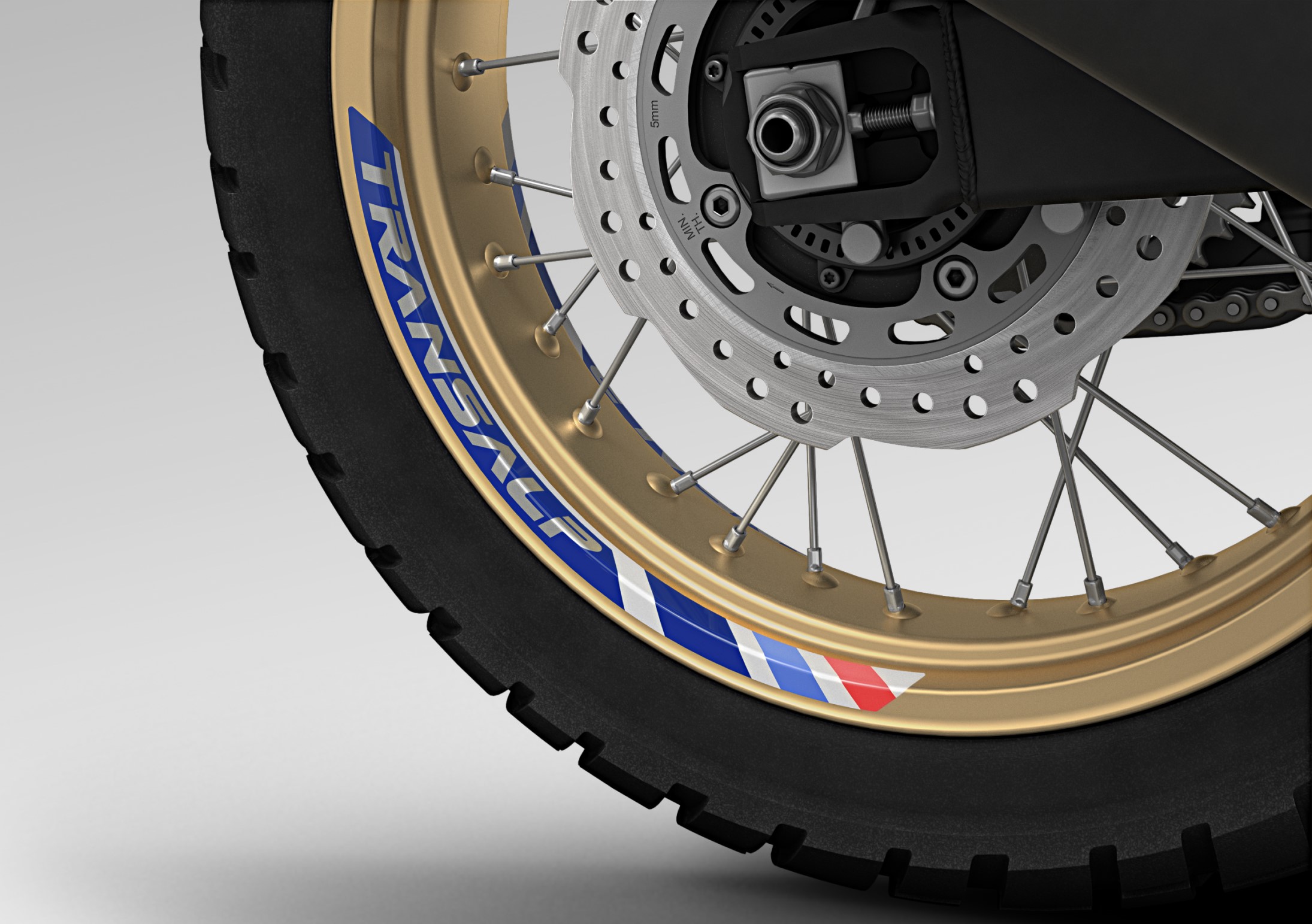 Felgendekor Pearl Glare White für Honda XL 750 Transalp (25-) Original