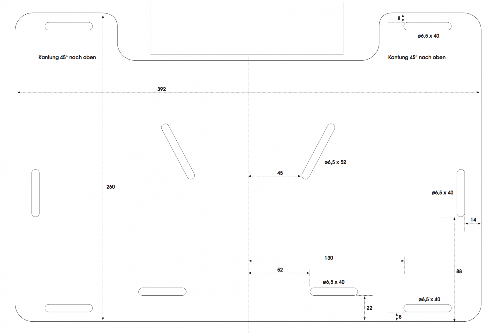 Gepäckbrückenverbreiterung Alu für Handbags zur Montage auf Sissybars mit Heckablage Original Hepco