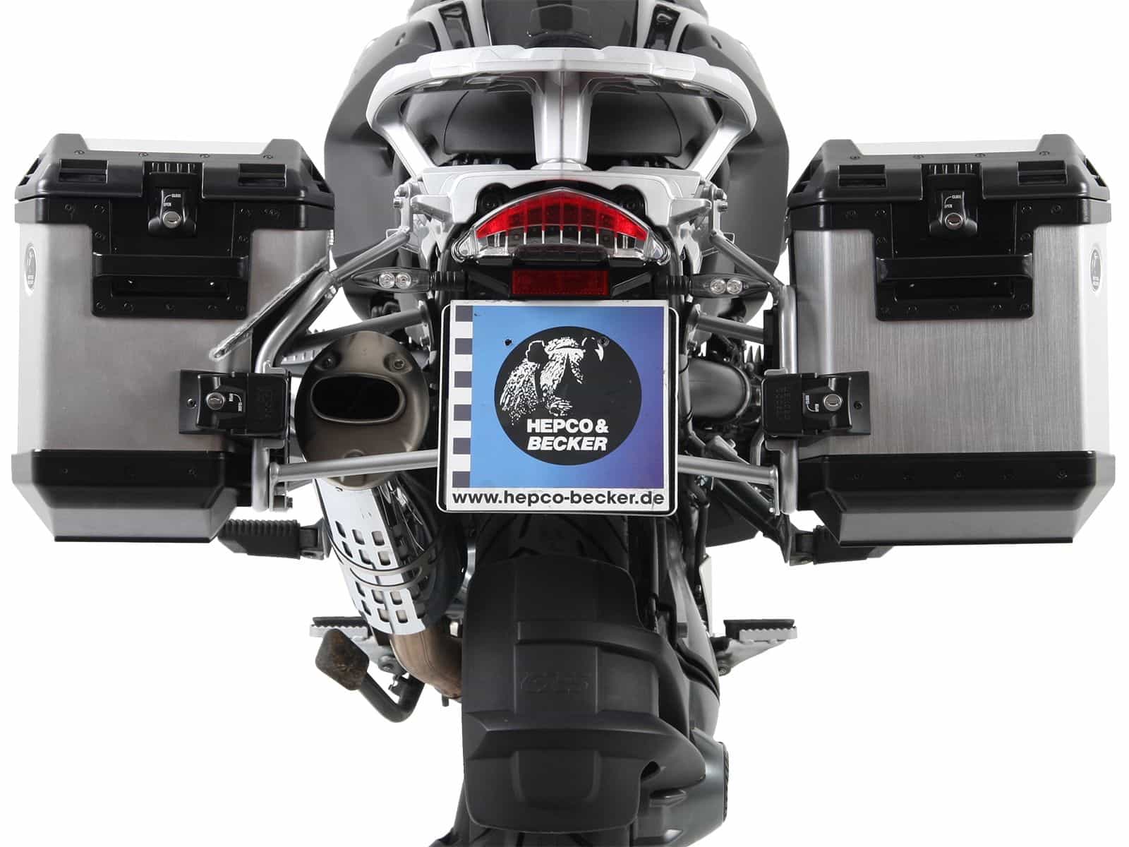 Kofferträgerset Cutout Träger inkl. Kofferset Xplorer Cutout silber für BMW R 1200 GS /Adventure