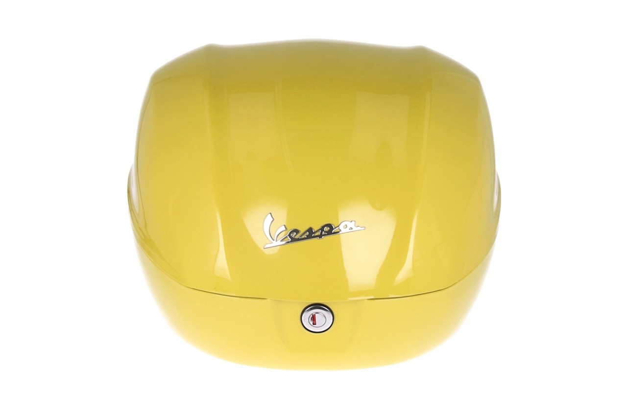 Topcase Kit 32L gelb (L08), Rückenpolster schwarz für Vespa Primavera