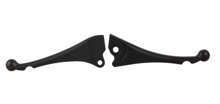 Sporthebel Set Bremse "Shorty 3D" links/rechts für Vespa LX/​LXV/​S/​Primavera/​Sprint, schwarz matt