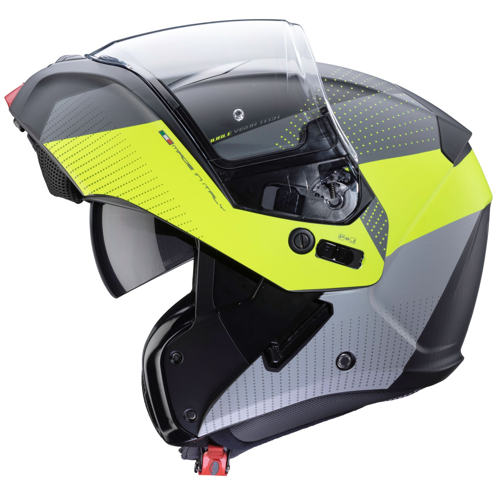 Caberg Helm Horus Scout, matt-schwarz/fluo-gelb-grau